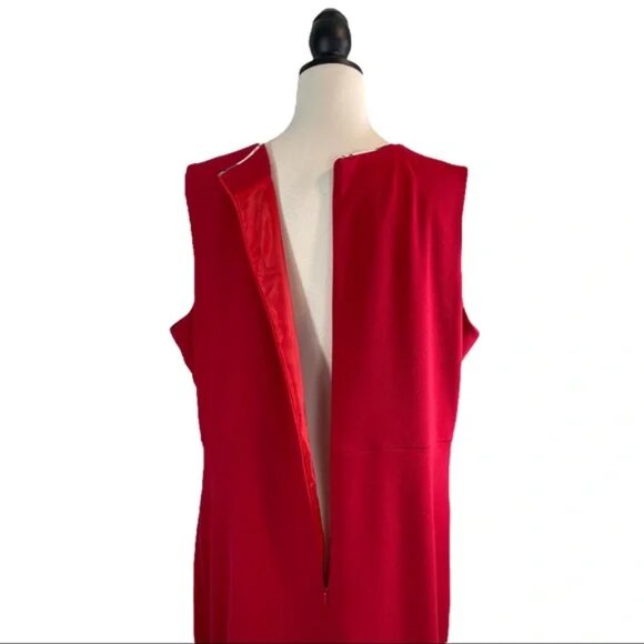 Barbour Leathen Dress Red Summer Tartan Print, New w/ Tags, Size 14 (US) - Picture 9 of 14